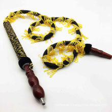 Tuyau de shisha de narguilé de noir de 1,8 m de bibbon avec l&#39;embouchure en bois (ES-HH-013-1)